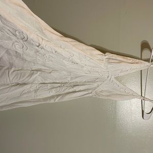 White asymmetrical sundress